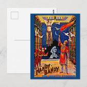 Carte Postale circa 1920 Handy-Bandy magician poster (Devant / Derrière)