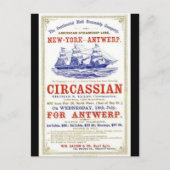 Carte Postale Circassian Clipper voilier 1866 (Devant)