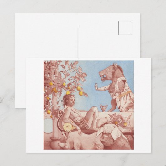 Carte Postale Circe & Cochons (Devant / Derrière)