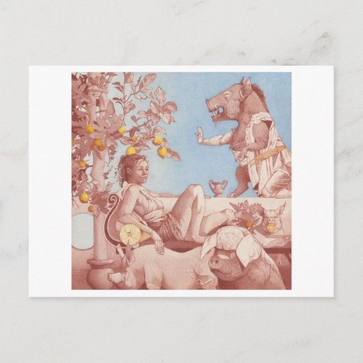 Carte Postale Circe & Cochons (Devant)