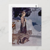 Carte Postale "Circe With Leopards" par Edmund Dulac (Devant / Derrière)