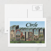 Carte Postale Circle, Montana - Grandes Scènes de lettres (Devant / Derrière)
