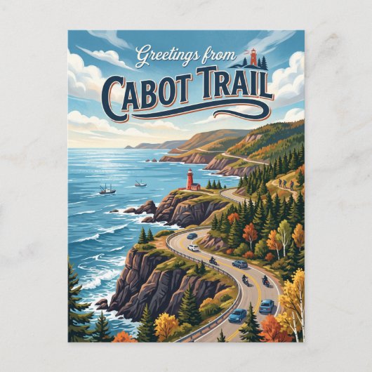 Carte Postale Circuit Cabot Canada (Devant)