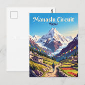 Carte Postale Circuit du Manaslu Népal (Devant / Derrière)