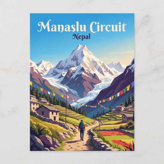 Carte Postale Circuit du Manaslu Népal (Devant)