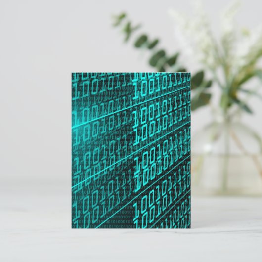 Carte Postale Circuit informatique futuriste Cyberpunk (Debout devant)