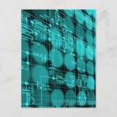 Carte Postale Circuit informatique futuriste Cyberpunk (Devant)