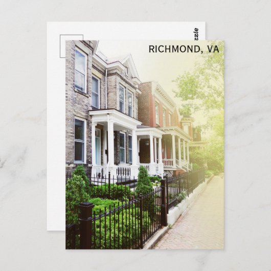 Carte Postale Circuit touristique de Church Hill à Richmond en V (Devant / Derrière)