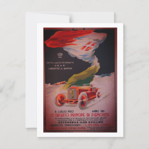 Carte Postale Circuito Avellino - Poster vintage de 1930