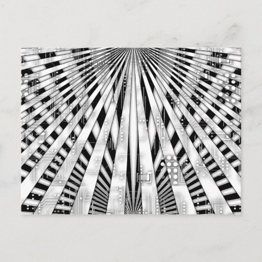 Carte Postale Circuitrie Abstraite et conception d'éclatement de (Devant)