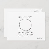 carte postale circulaire (Devant / Derrière)