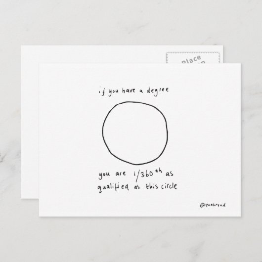 carte postale circulaire (Devant / Derrière)