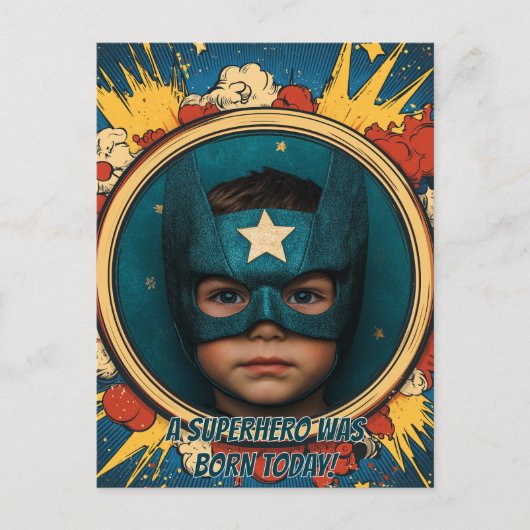 Carte Postale Circulaire comique Superhero (Devant)