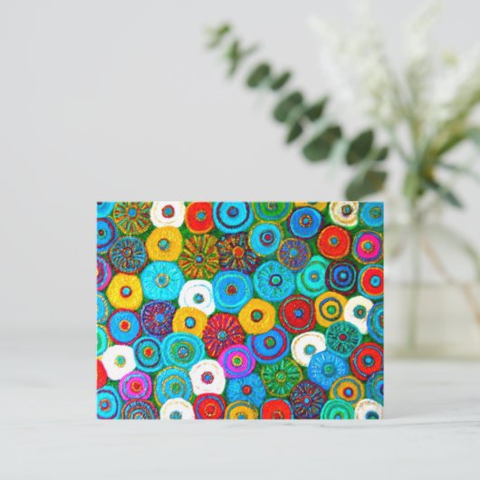 Carte postale circulaire complète (Debout devant)