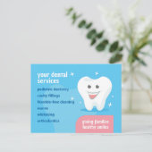 Carte Postale Circulaire dentaire pour dents souriantes (Debout devant)