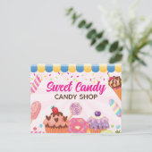 Carte postale Circulaire Fun Candy Shopping (Debout devant)