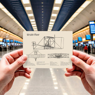 Carte Postale Circulaire Wright - Plan de dessin plan de l'avion