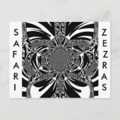 Carte Postale Circulaire Zebra Kaleidoscope Art (Devant)