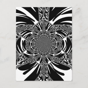 Carte Postale Circulaire Zebra Kaleidoscope Art