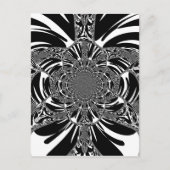 Carte Postale Circulaire Zebra Kaleidoscope Art (Devant)