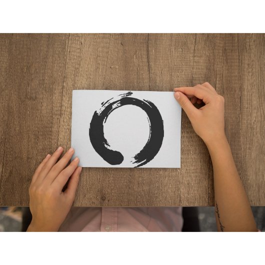 Carte postale circulaire Zen