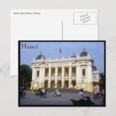 Carte Postale circulation opéra de hanoi (Devant / Derrière)