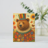 Carte Postale Circus Bear in Flowers (Debout devant)