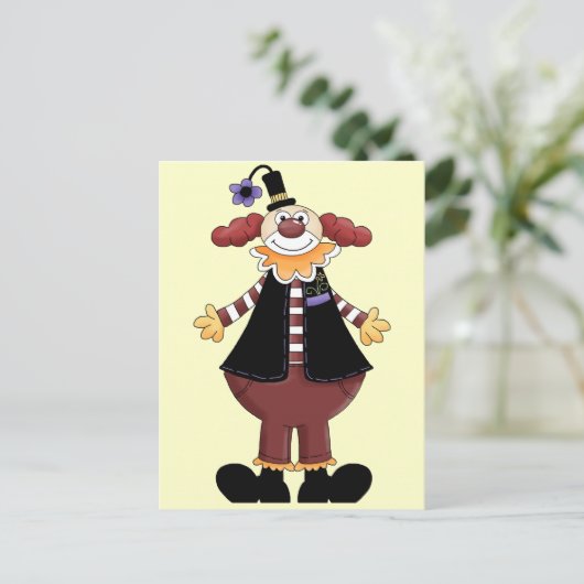 Carte Postale Circus Clown Act (Debout devant)