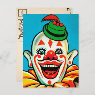 Carte postale Circus Clown Art vintage