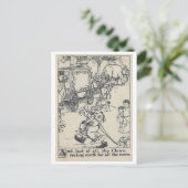 Carte postale Circus Clown vintage Illustration (Debout devant)