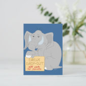 Carte postale Circus Elephant sans emploi (Debout devant)