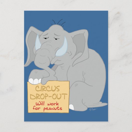 Carte postale Circus Elephant sans emploi (Devant)