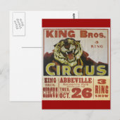 Carte Postale CIRCUS LINE-King Bros. Cirque (Devant / Derrière)