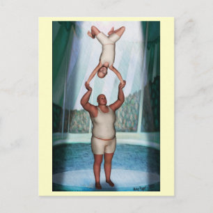 Carte Postale Circus Strongman