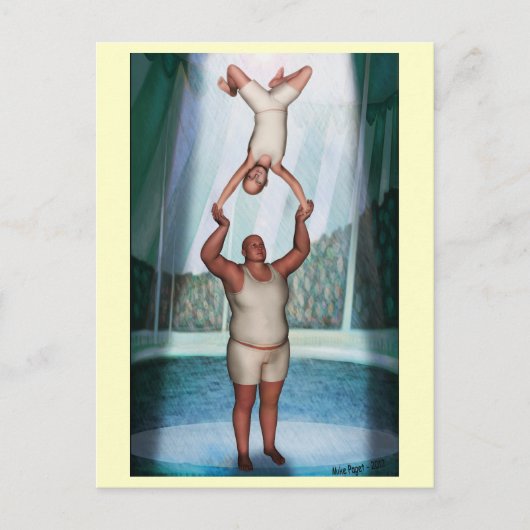 Carte Postale Circus Strongman (Devant)