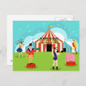 Carte postale Circus vintage (Devant / Derrière)