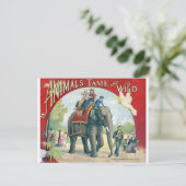 Carte postale Circus Vintage Design (Debout devant)