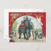 Carte postale Circus Vintage Design (Devant / Derrière)