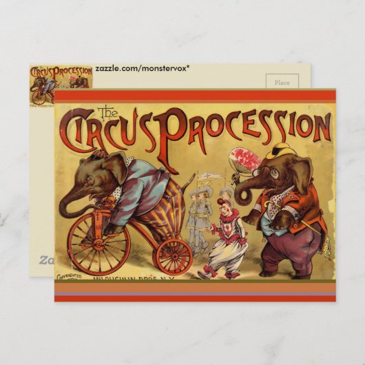 Carte Postale Cirque (Devant / Derrière)