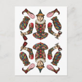 Carte Postale cirque clown garçon articulé papier découpe poupée (Devant)