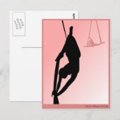 Carte Postale cirque contemporain, silhouette de deux filles (Devant / Derrière)