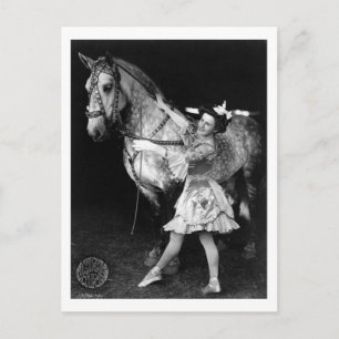 Carte Postale Cirque Girl with Horse, 1908