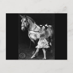 Carte Postale Cirque Girl with Horse, 1908