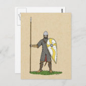Carte Postale Cirque médiévale Norman Knight 1066 (Devant / Derrière)