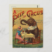 Carte Postale Cirque vintage (Devant / Derrière)