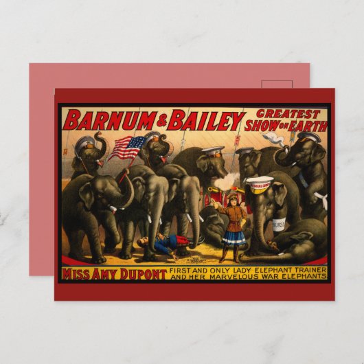 Carte Postale Cirque vintage (Devant / Derrière)