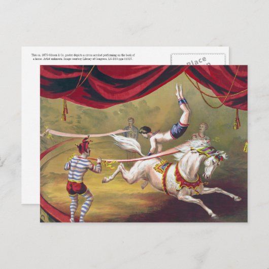 Carte Postale Cirque vintage (Devant / Derrière)