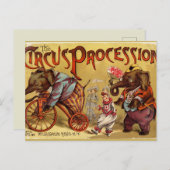 Carte Postale Cirque vintage (Devant / Derrière)