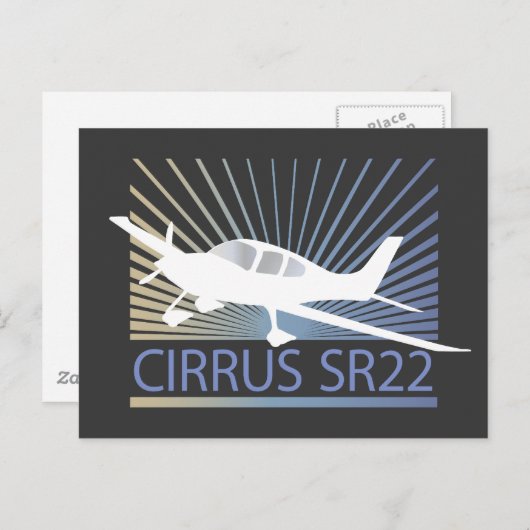 Carte Postale Cirrus SR22 (Devant / Derrière)