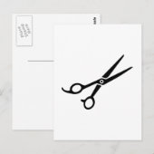 Carte Postale Ciseaux de coiffeur (Devant / Derrière)